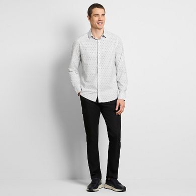 Men's Van Heusen All Way Stretch Long Sleeve Diamond Dot Print Shirt