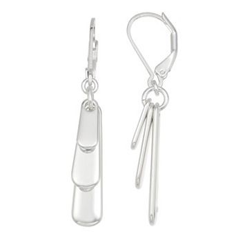 Nine West Tri-Tone Slender Shaky Drop Earrings