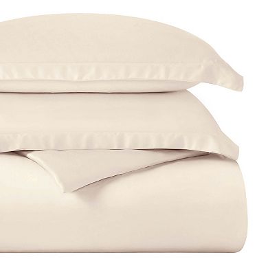 SUPERIOR 400 Thread Count Egyptian Cotton Solid Duvet Cover Set