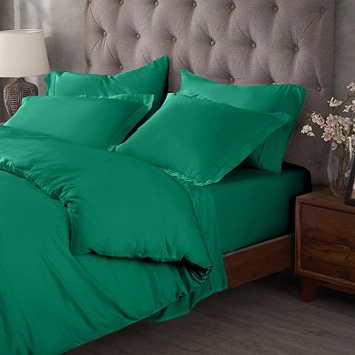 SUPERIOR 400 Thread Count Egyptian Cotton Solid Duvet Cover Set
