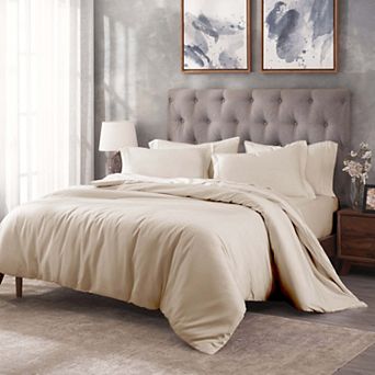 SUPERIOR 400 Thread Count Egyptian Cotton Solid Duvet Cover Set
