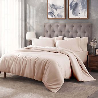 SUPERIOR 400 Thread Count Egyptian Cotton Solid Duvet Cover Set
