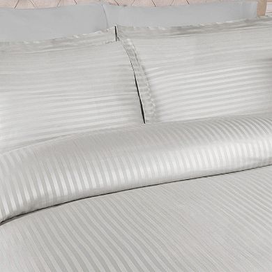 SUPERIOR 400 Thread Count Stripe Egyptian Cotton Duvet Cover Set