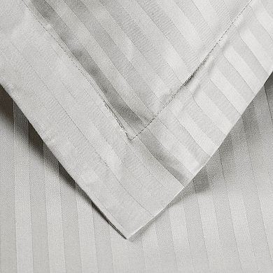 SUPERIOR 400 Thread Count Stripe Egyptian Cotton Duvet Cover Set