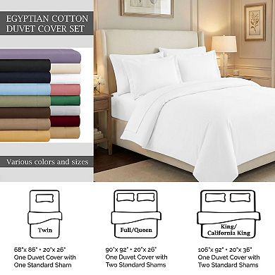 SUPERIOR 530 Thread Count Cotton Duvet Cover Set