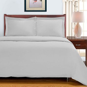 SUPERIOR 700 Thread Count Egyptian Cotton Solid Duvet Cover Set