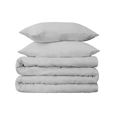 SUPERIOR 700 Thread Count Egyptian Cotton Solid Duvet Cover Set