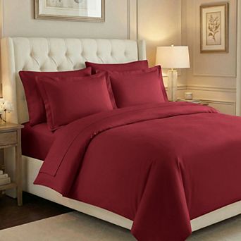 SUPERIOR 700 Thread Count Egyptian Cotton Solid Duvet Cover Set