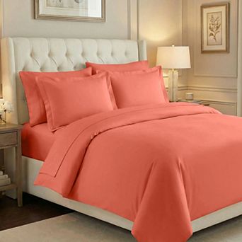 SUPERIOR 700 Thread Count Egyptian Cotton Solid Duvet Cover Set