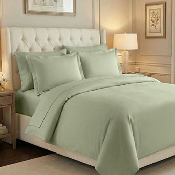 SUPERIOR 700 Thread Count Egyptian Cotton Solid Duvet Cover Set