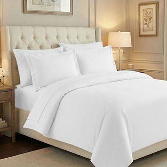 SUPERIOR 700 Thread Count Egyptian Cotton Solid Duvet Cover Set