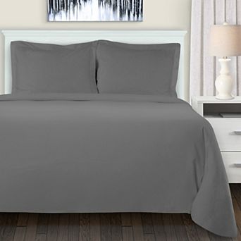 SUPERIOR Cotton Flannel Solid Duvet Cover Set