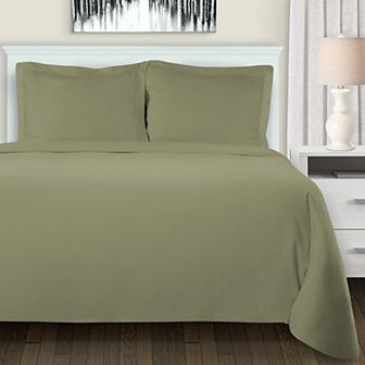 SUPERIOR Cotton Flannel Solid Duvet Cover Set
