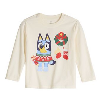 Baby & Toddler Boy Jumping Beans® Bluey Christmas Scene Long Sleeve Graphic Tee