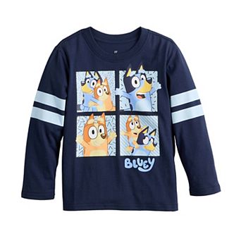 Baby & Toddler Boy Jumping Beans® Bluey And Bingo Character Squares Long Sleeve Graphic Tee