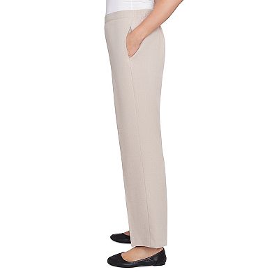 Petite Alfred Dunner Relaxed Linen Medium Length Pants