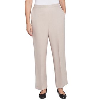 Petite Alfred Dunner Relaxed Linen Medium Length Pants