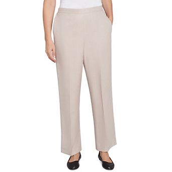 Petite Alfred Dunner Relaxed Linen Medium Length Pants