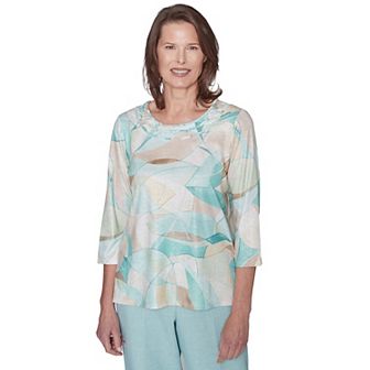 Petite Alfred Dunner Stained Glass Crewneck Top