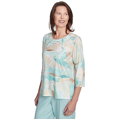 Petite Alfred Dunner Stained Glass Crewneck Top