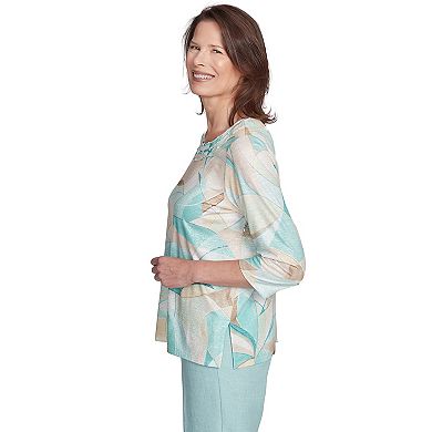 Petite Alfred Dunner Stained Glass Crewneck Top