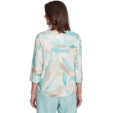 Petite Alfred Dunner Stained Glass Crewneck Top