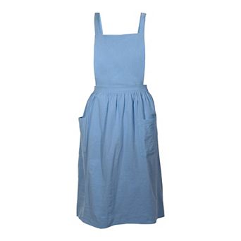 Cotton Linen Apron, Cross Back Apron with Pockets, Cooking Apron Dress, Aprons for Women Man