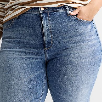 Plus Size Sonoma Goods For Life® High-Rise Straight Jeans