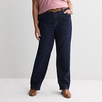 Plus Size Sonoma Goods For Life® High-Rise Straight Jeans