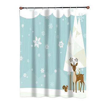 Deluxe Collection "Forest Friends" Fabric Shower Curtain