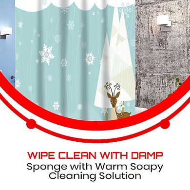 Deluxe Collection "Forest Friends" Fabric Shower Curtain