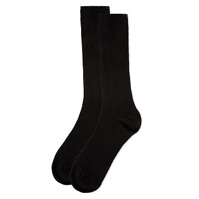 Men's Modal Durable And Flexible Pin Rib Crew Sock