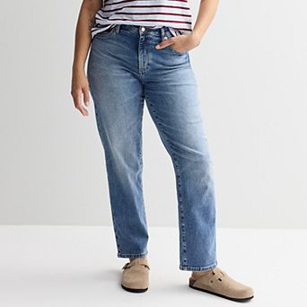 Women's Sonoma Goods For Life® Curvy High-Rise Straight Leg Jeans