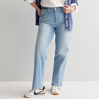 Women's Sonoma Goods For Life® Curvy High-Rise Straight Leg Jeans