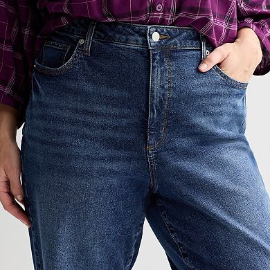 Plus Size Sonoma Goods For Life® Curvy High Rise Straight Jeans