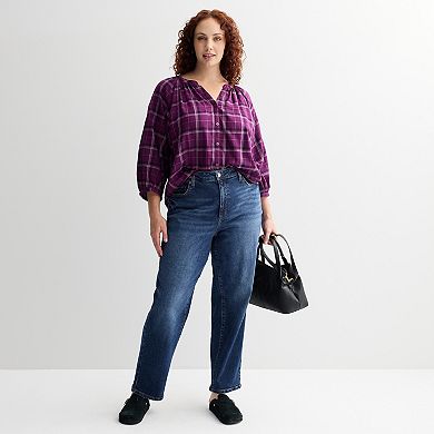 Plus Size Sonoma Goods For Life® Curvy High Rise Straight Jeans