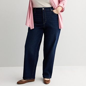 Plus Size Sonoma Goods For Life® Curvy High-Rise Straight Jeans