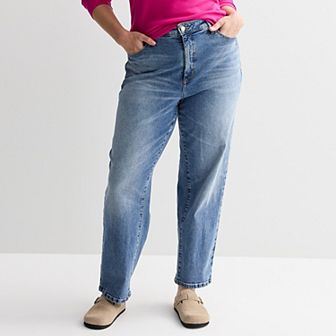 Plus Size Sonoma Goods For Life® Curvy High-Rise Straight Jeans