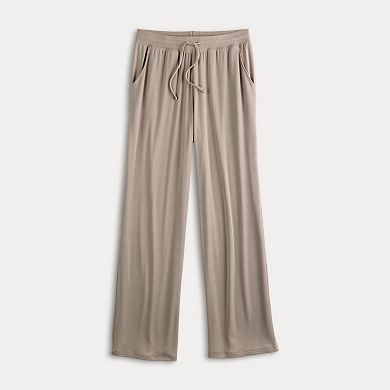 Women's Sonoma Goods For Life® Ribbed Open Leg Pajama Pants