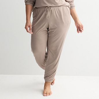 Plus Size Sonoma Goods For Life® Ribbed Cuffed Pajama Pants