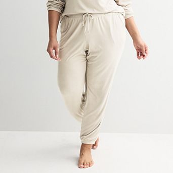 Plus Size Sonoma Goods For Life® Ribbed Cuffed Pajama Pants