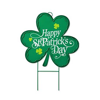 Glitzhome 26"H "Happy St. Patricks Day" Yard Stake