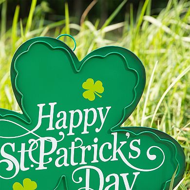 Glitzhome 26"H "Happy St. Patricks Day" Yard Stake
