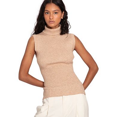 Equation Sleeveless Turtle Neck Knit