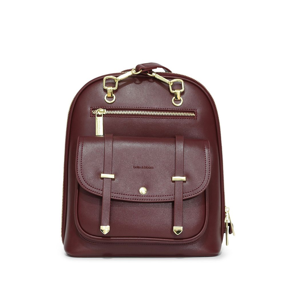 5th Ave Leather Backpack - Burgundy
