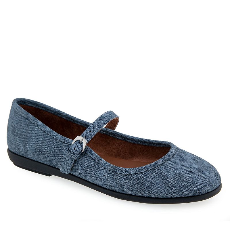 Aerosoles Baylee Women's Mary Jane Flats, Size: 7.5 Wide, Blue Jean Texture
