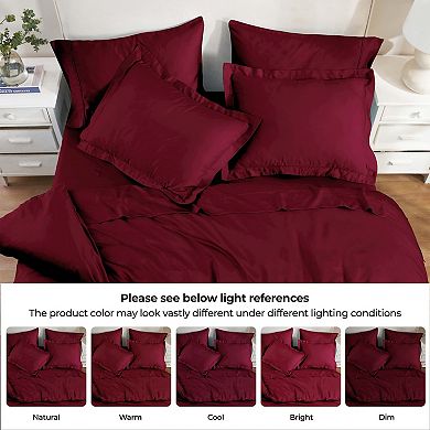 SUPERIOR 300 Thread Count Modal From Beechwood Lightweight Cooling Solid Duvet Cover Set