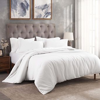 SUPERIOR 300 Thread Count Modal From Beechwood Lightweight Cooling Solid Duvet Cover Set