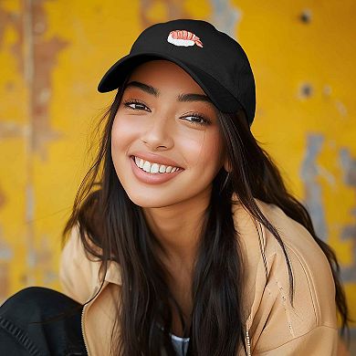 Dalix Shrimp Sushi Embroidered Dad Cap