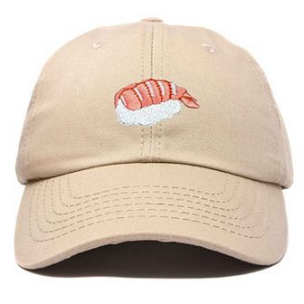 Dalix Shrimp Sushi Embroidered Dad Cap